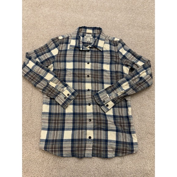 L.L. Bean Other - L.L.Bean Men's Scotch Plaid Flannel Pearl Snap Slightly Fitted Size Med